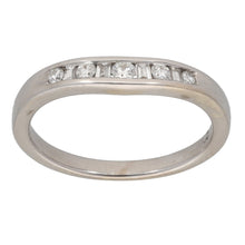 Load image into Gallery viewer, 18ct White Gold 0.20ct Diamond Wishbone Ring Size L
