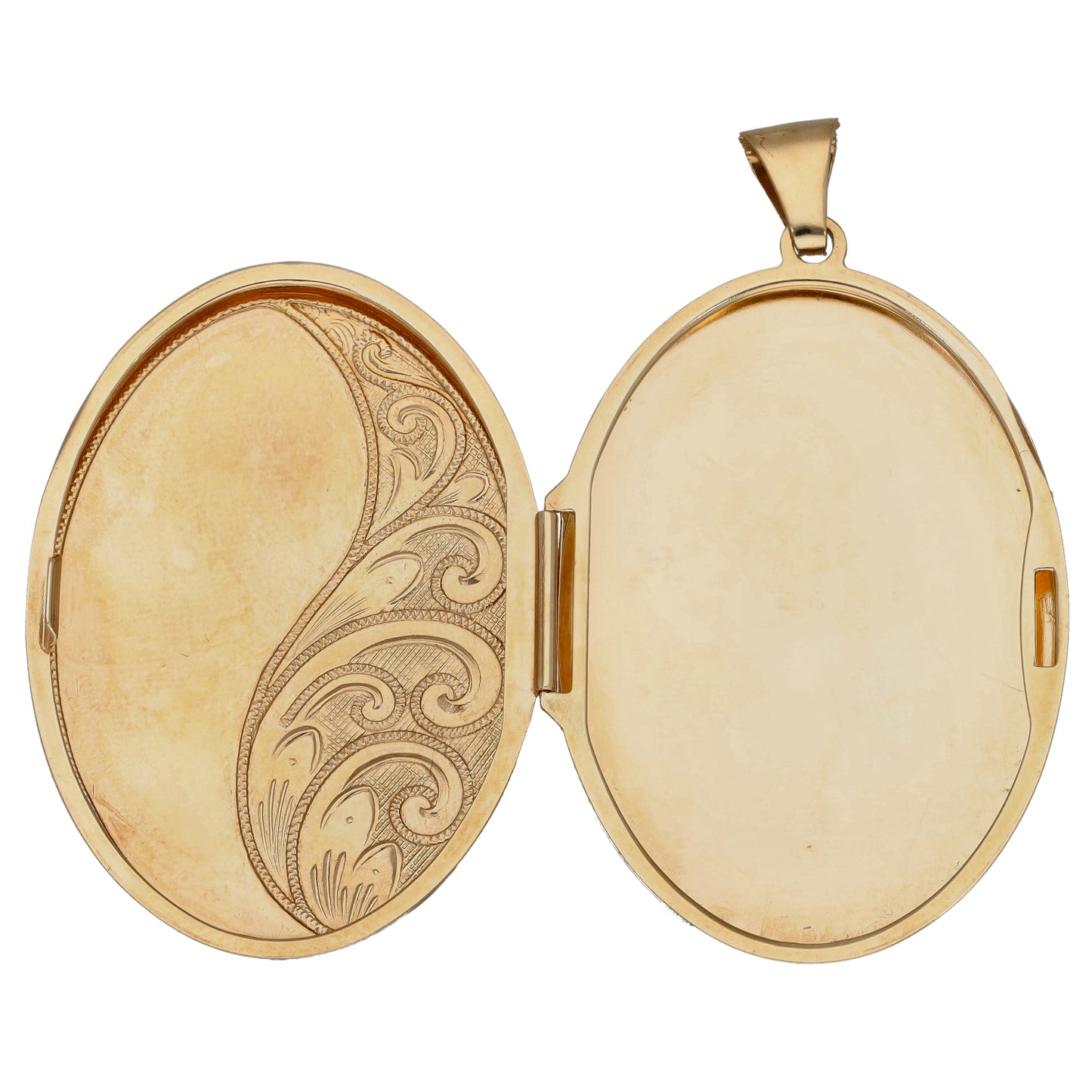 9ct Gold Patterned Locket Pendant