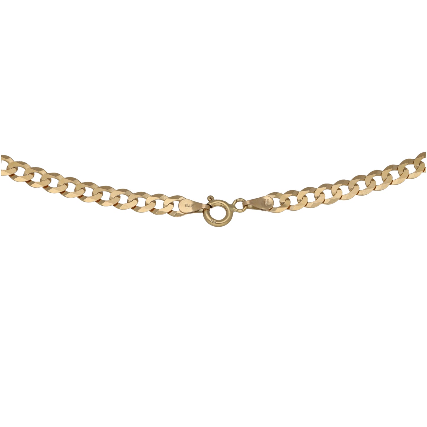 9ct Gold Curb Chain 18"