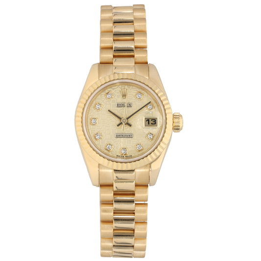 Rolex Lady Datejust 179178 26mm Gold Watch