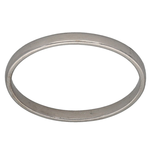 18ct White Gold Plain Wedding Ring Size V