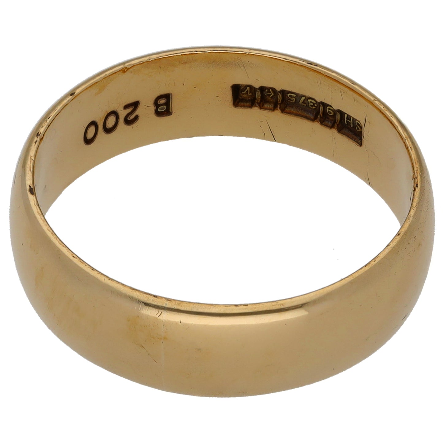 9ct Gold Plain Wedding Ring Size T