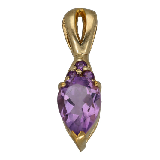 9ct Gold Amethyst Dress/Cocktail Pendant