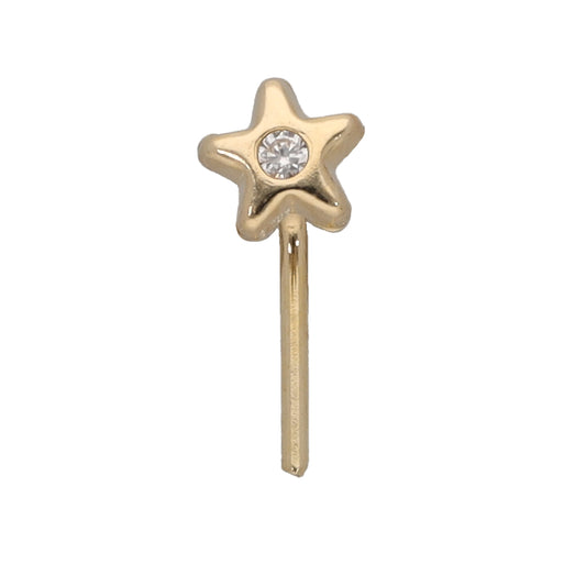 New 9ct Cubic Zirconia Star Nose Stud