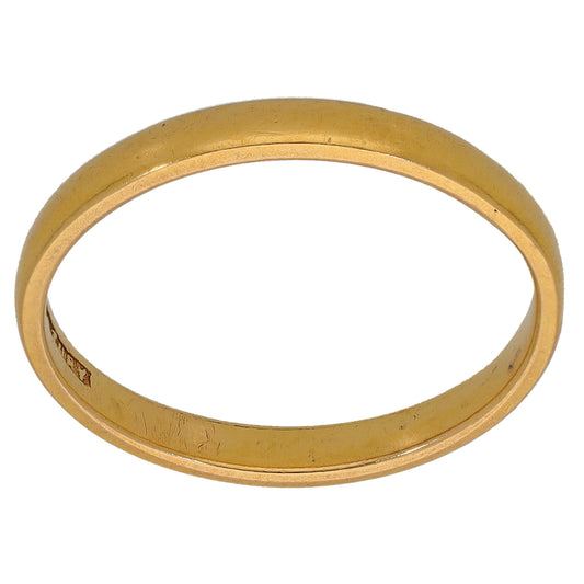 22ct Gold Plain Wedding Ring Size N