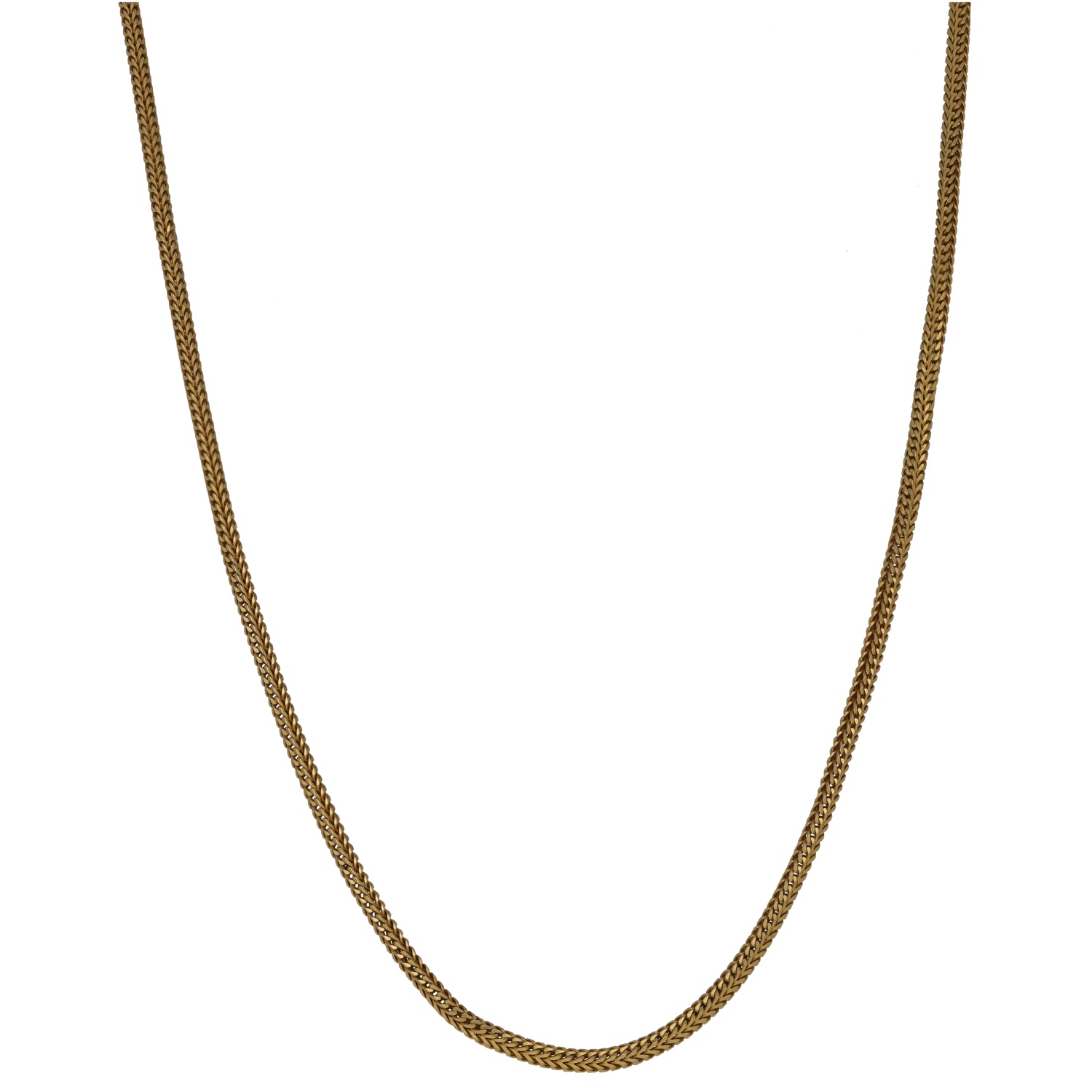 24-inch 22ct gold snake chain necklace with fine woven links