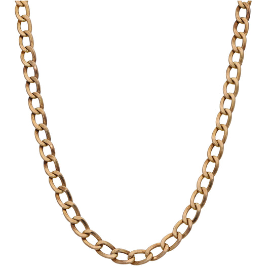 9ct Gold Curb Chain 20"