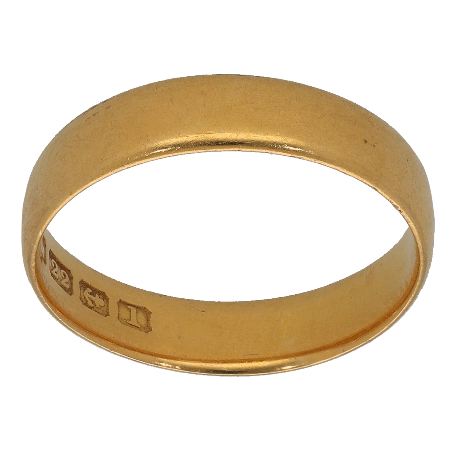 22ct Gold Plain Wedding Ring Size Q