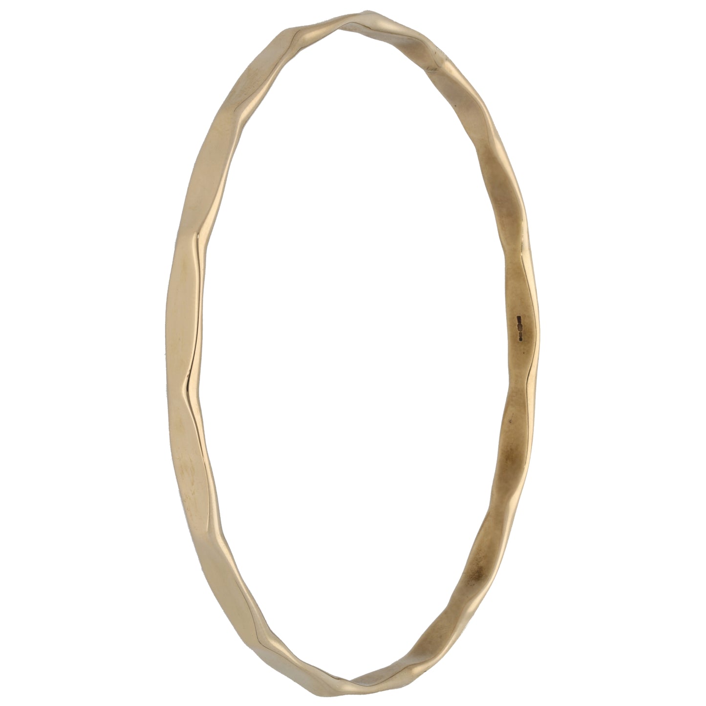 9ct Gold Patterned Bangle