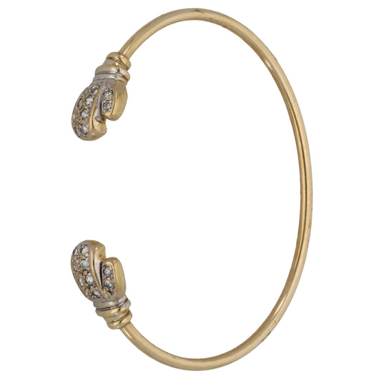 9ct Gold Cubic Zirconia Torque Bangle
