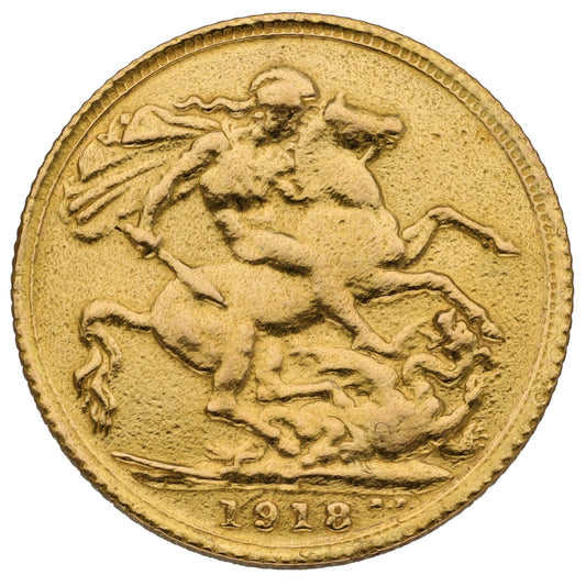 22ct Gold King George V Full Sovereign Coin 1918