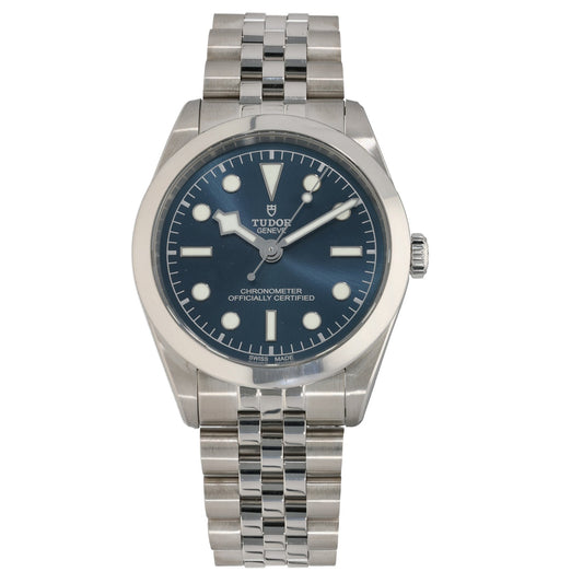 Tudor Vintage 79640 Stainless steel wristwatch with blue dial, baton markers, Tudor logo, bracelet