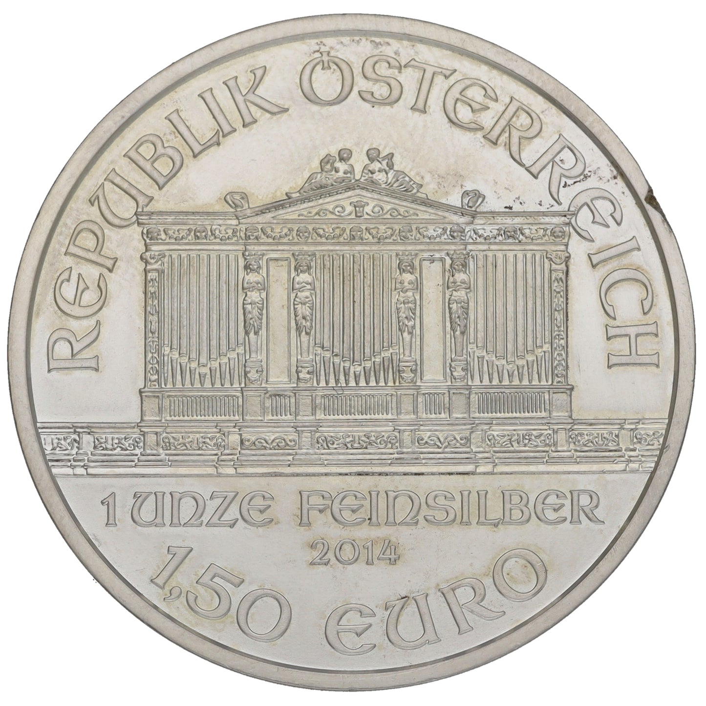 Fine Silver Austrian Philharmonic 1 OZ Coin 2014