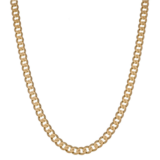 9ct Gold Curb Chain 18"