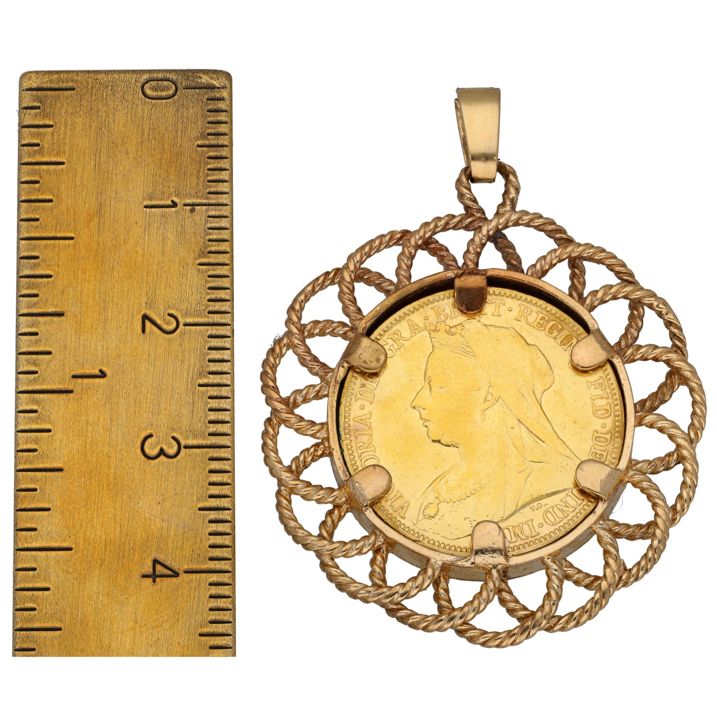 9ct Gold Full Sovereign Coin Pendant