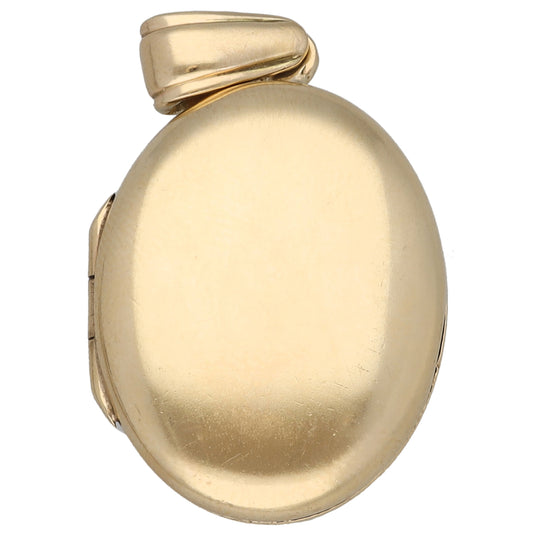 9ct Gold Plain Locket Pendant