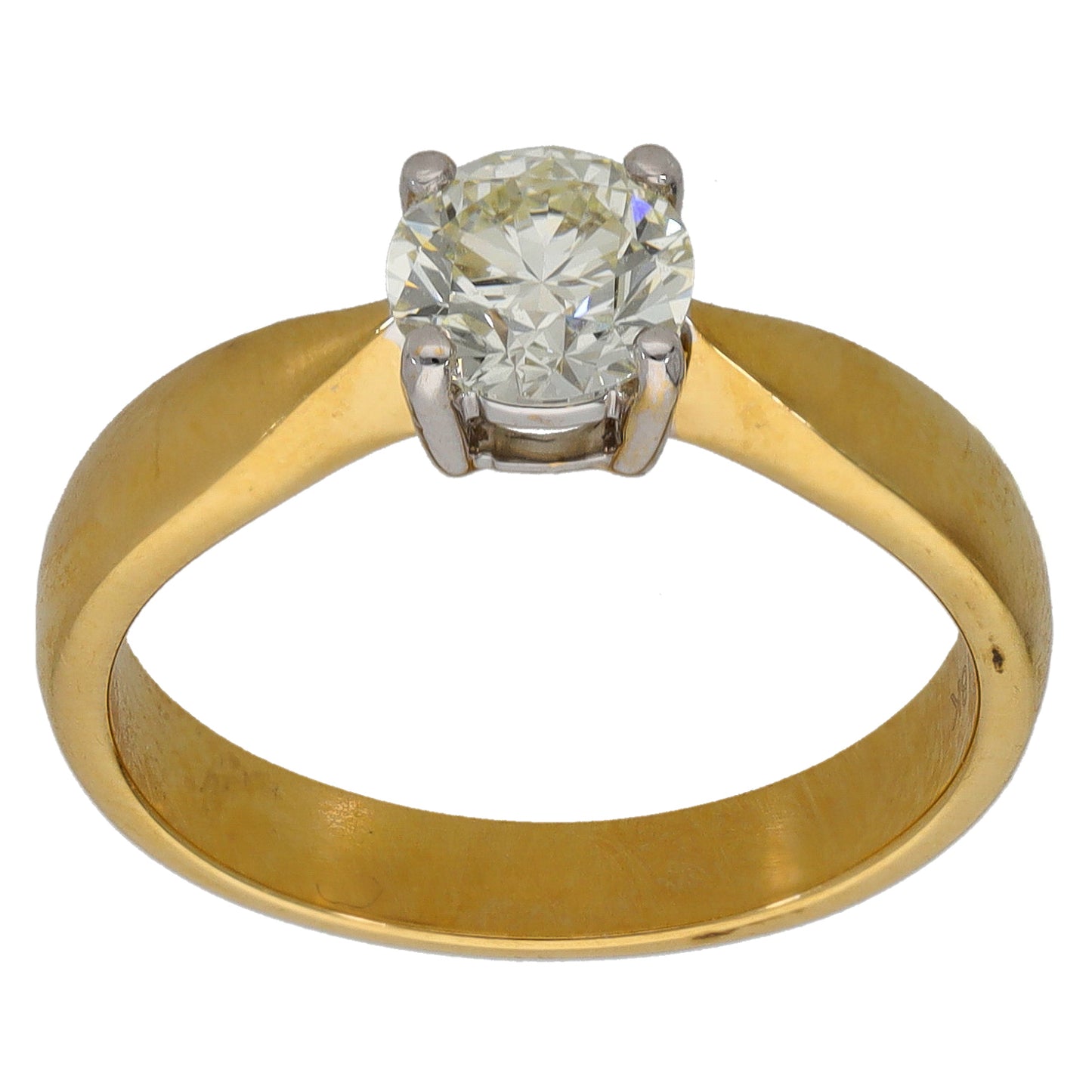 18ct Gold 0.75ct Diamond Solitaire Ring Size L