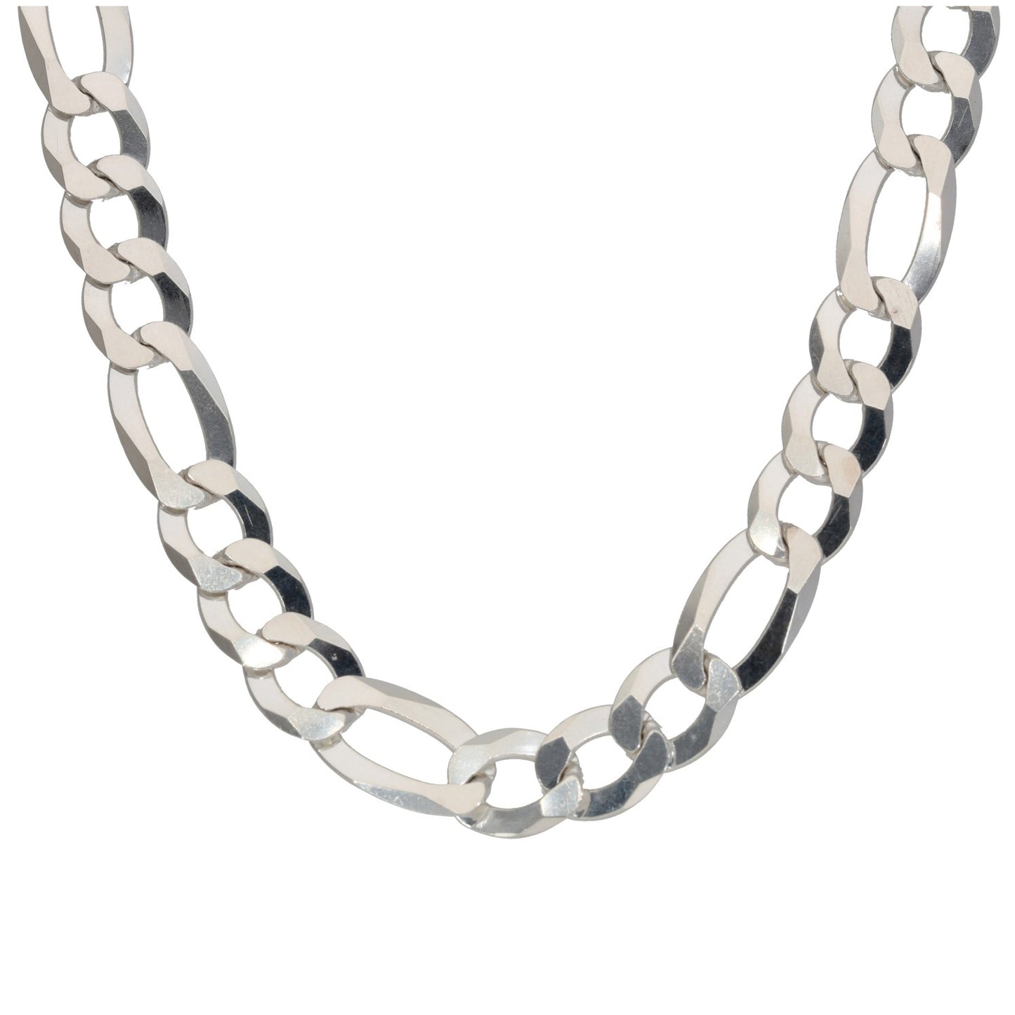 Sterling Silver Figaro Chain 22"