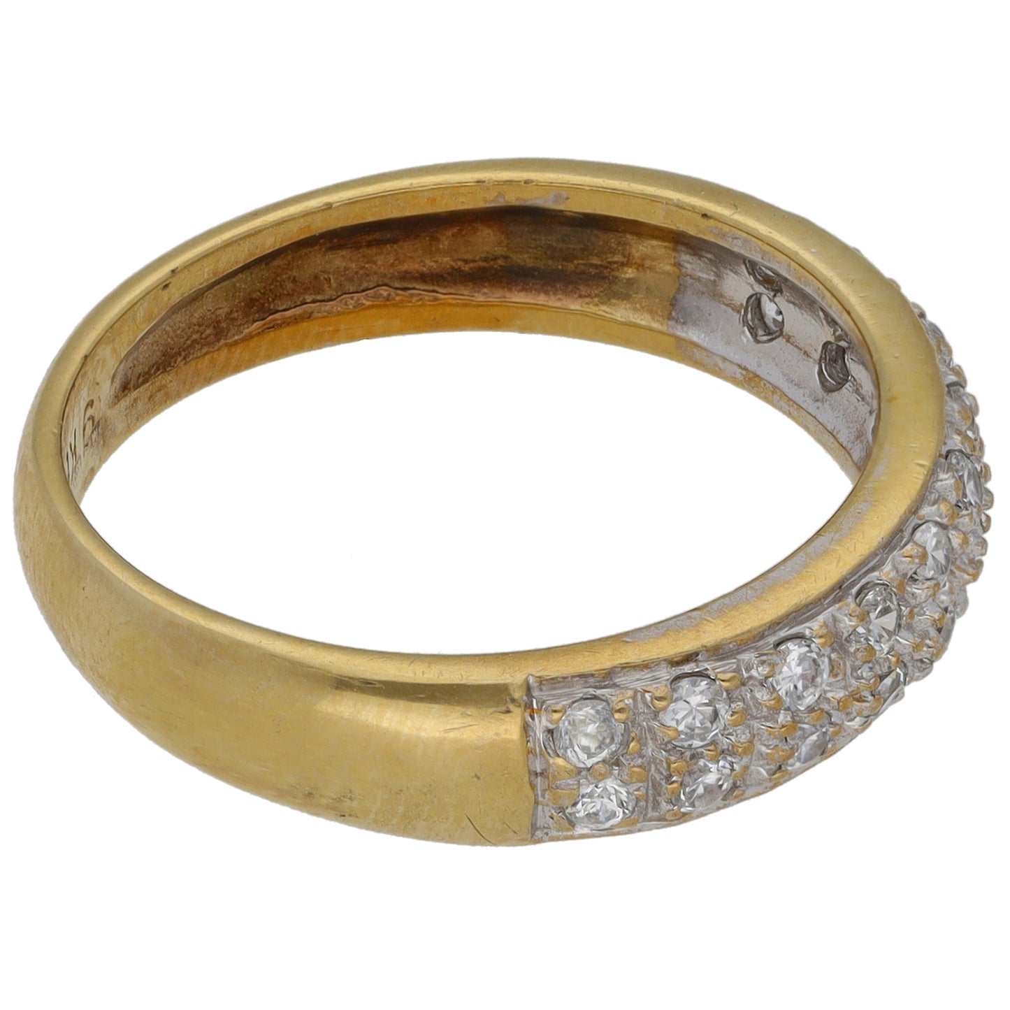 9ct Gold Cubic Zirconia Half Eternity Ring Size M