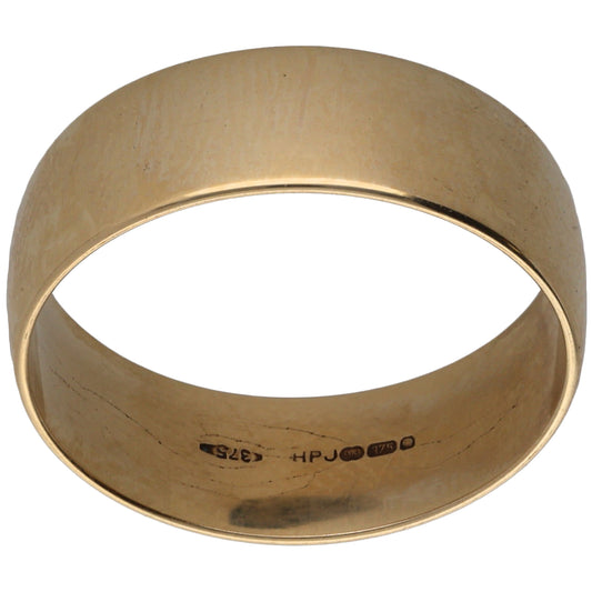 9ct Gold Plain Wedding Ring Size R
