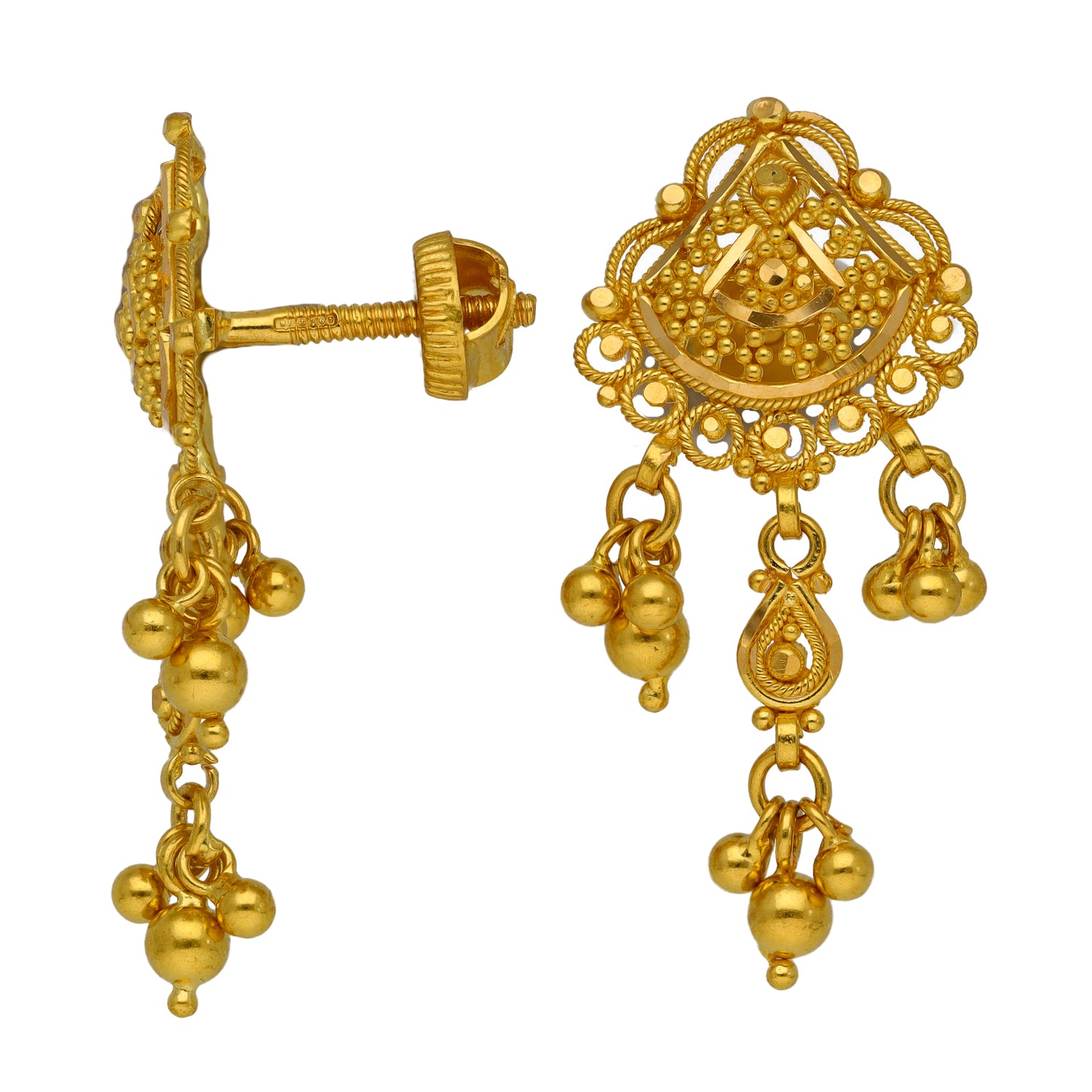 22ct Gold Earrings & Necklace Set