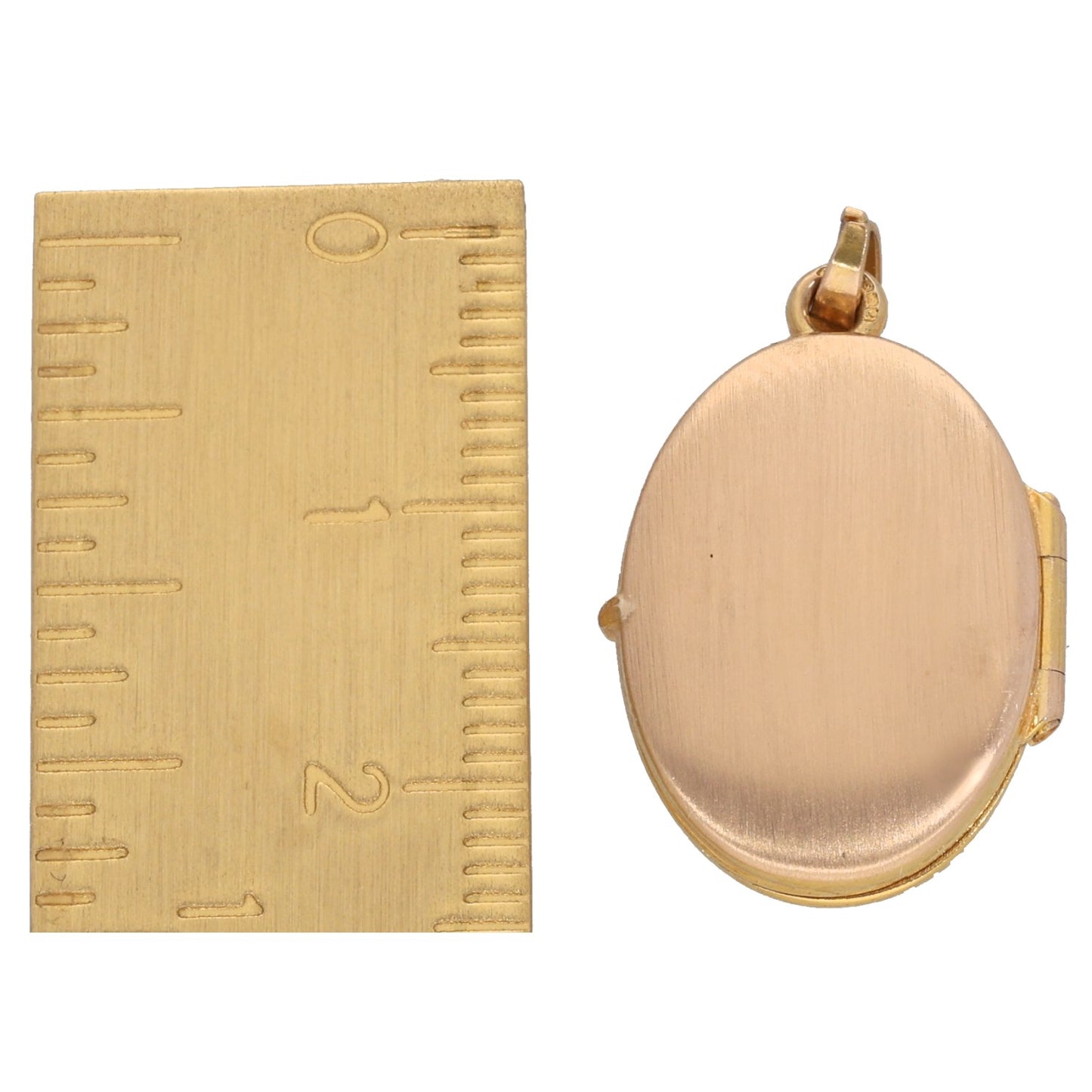 9ct Gold Patterned Locket Pendant