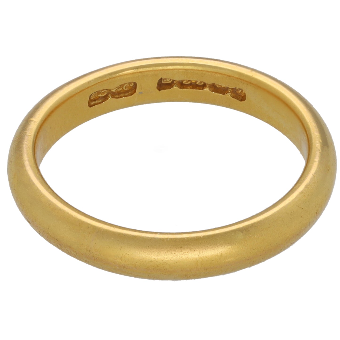22ct Gold Plain Wedding Ring Size N