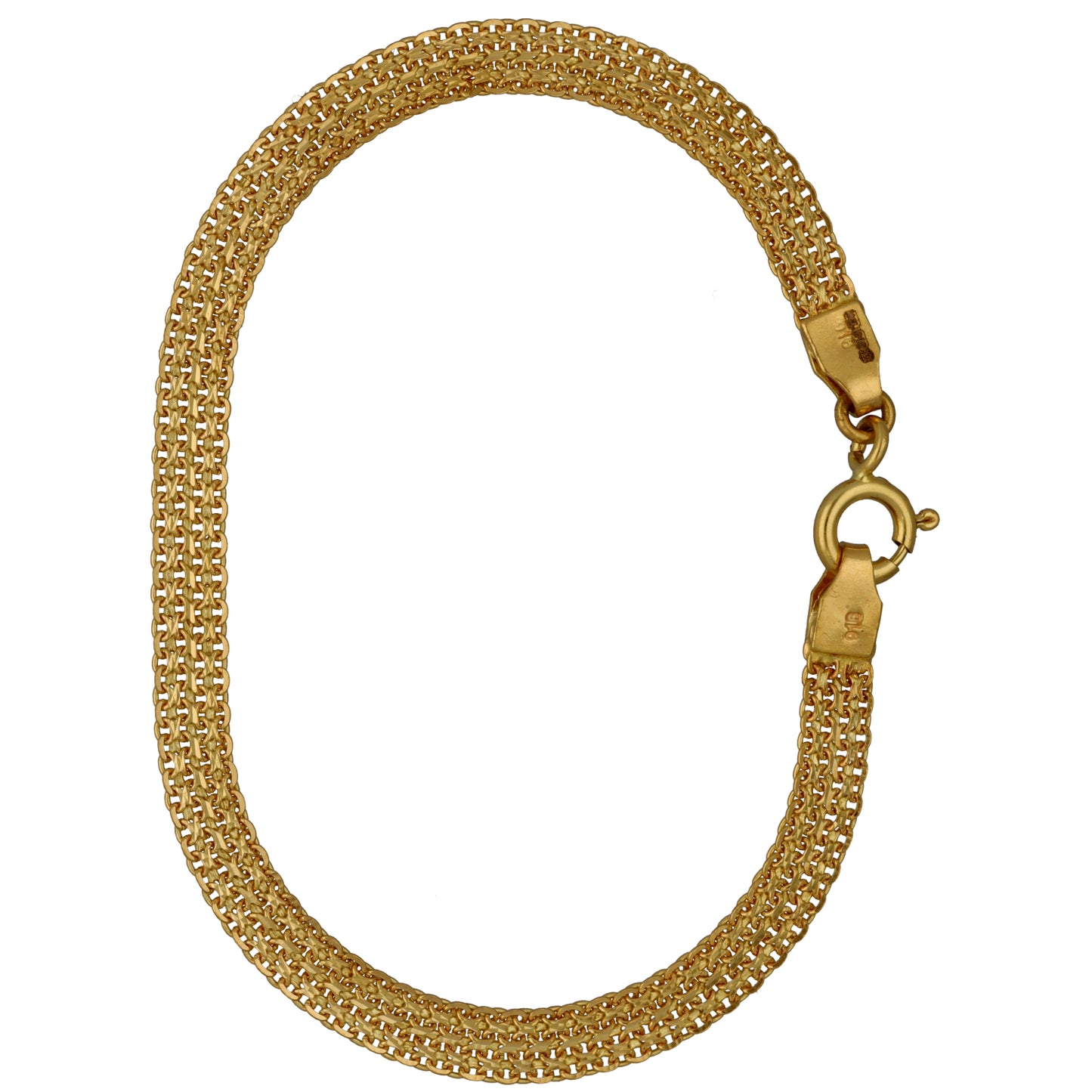 New 22ct Gold Flat Bracelet