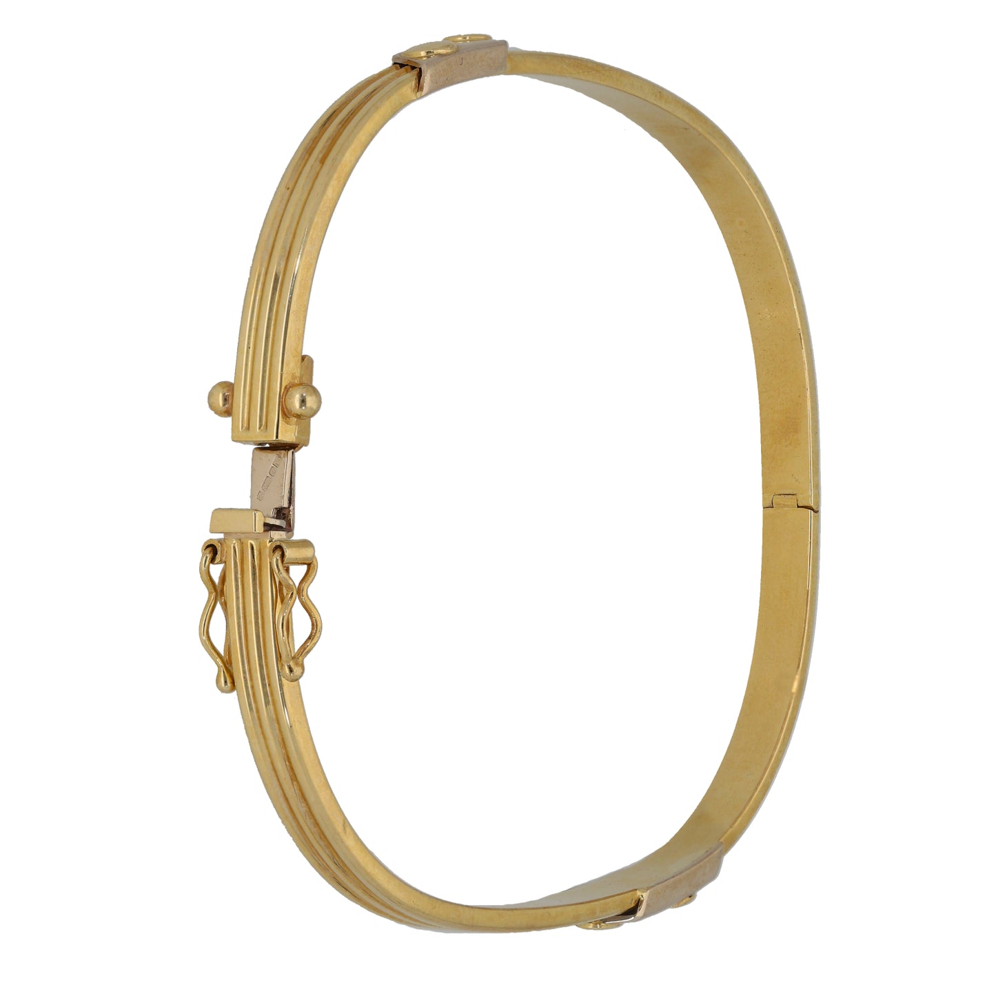 9ct Bi-Colour Gold Hinged/Clasp Bangle