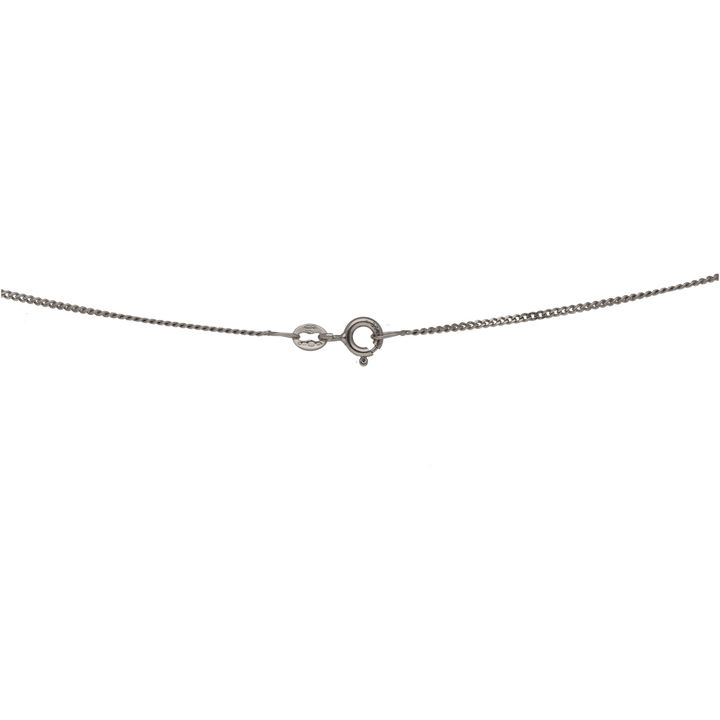 9ct White Gold 0.20ct Diamond Solitaire Pendant With Chain