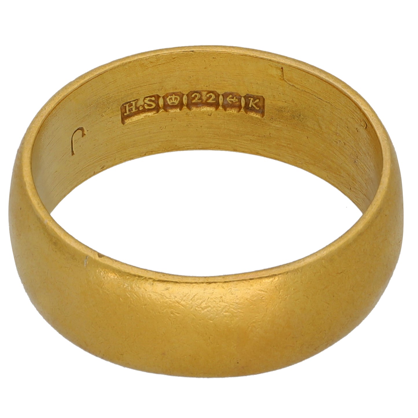 22ct Gold Plain Wedding Ring Size M