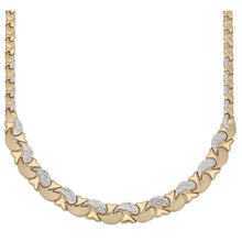 Load image into Gallery viewer, 18ct Bi-Colour Gold Flat Teardrop Necklace
