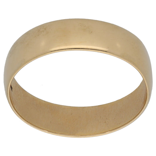 9ct Gold Plain Wedding Ring Size O
