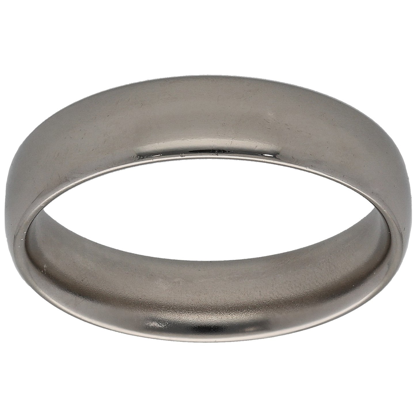 Platinum plain wedding ring, smooth flat band with polished edges