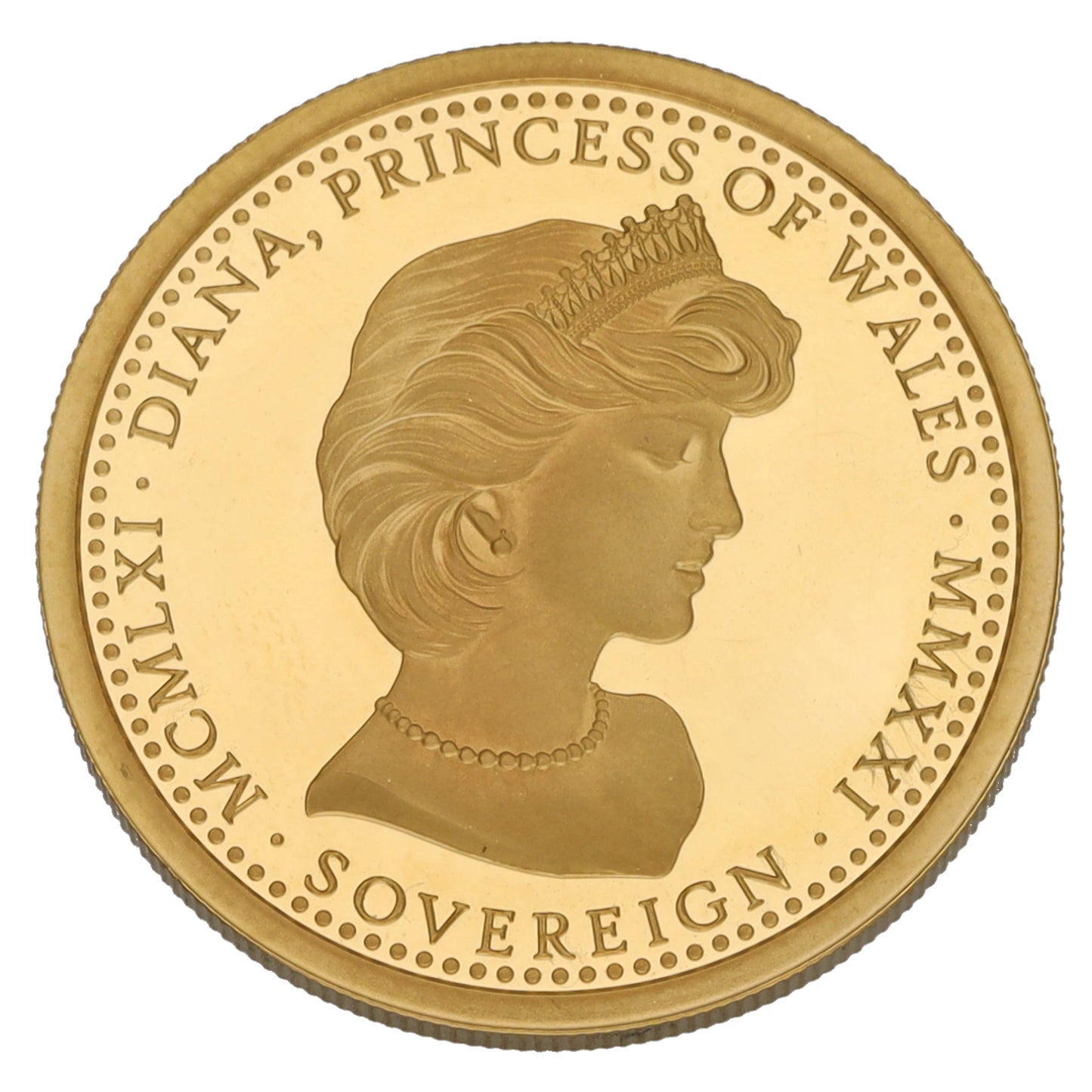 22ct Gold Diana Princess Of Wales Full Sovereign Coin 2021