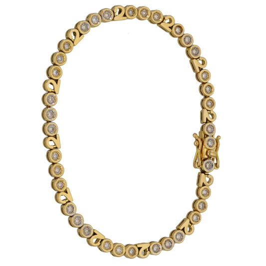 18ct Gold 1.00ct Diamond Line/Tennis Bracelet