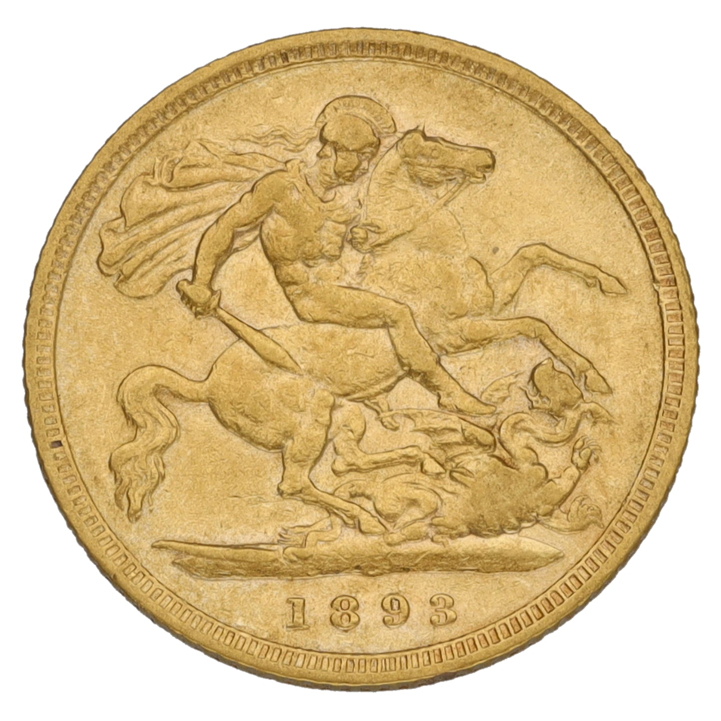 22ct Gold Queen Victoria Half Sovereign Coin 1893