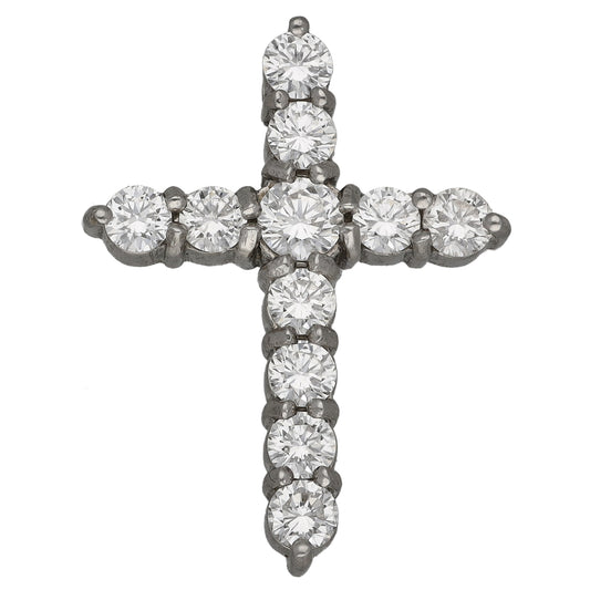 Platinum 0.65ct Diamond Cross Pendant