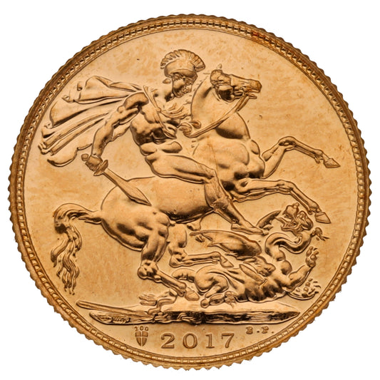 22ct Gold Queen Elizabeth II Full Sovereign Coin 2017