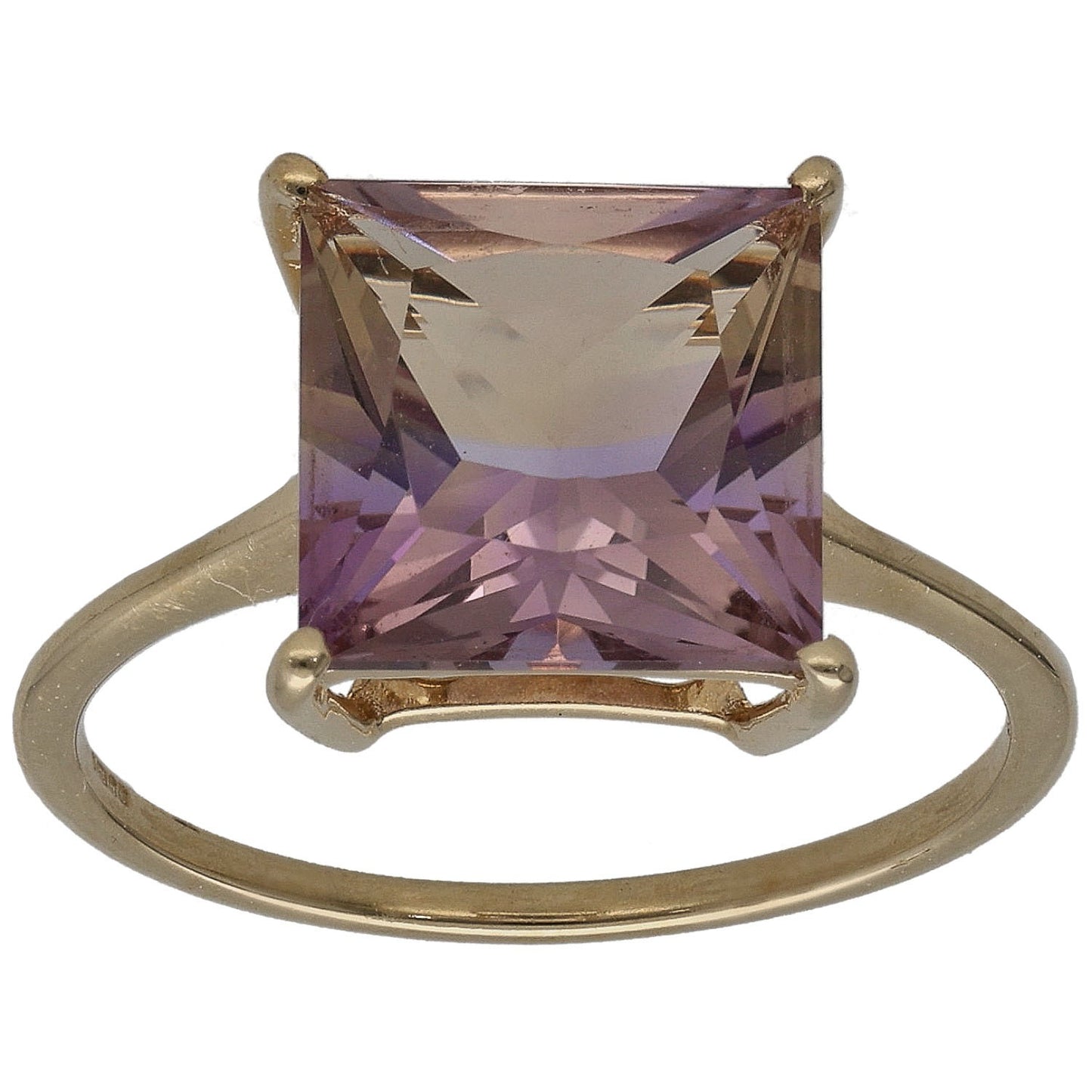 9ct Gold Ametrine Single Stone Ring Size L