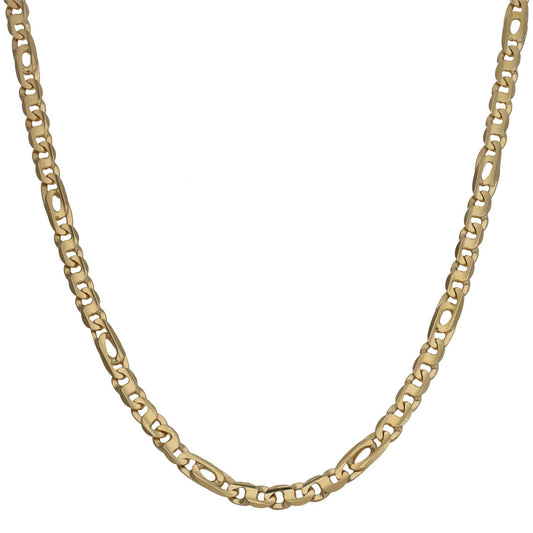 9ct gold curb link chain necklace, 30 inch