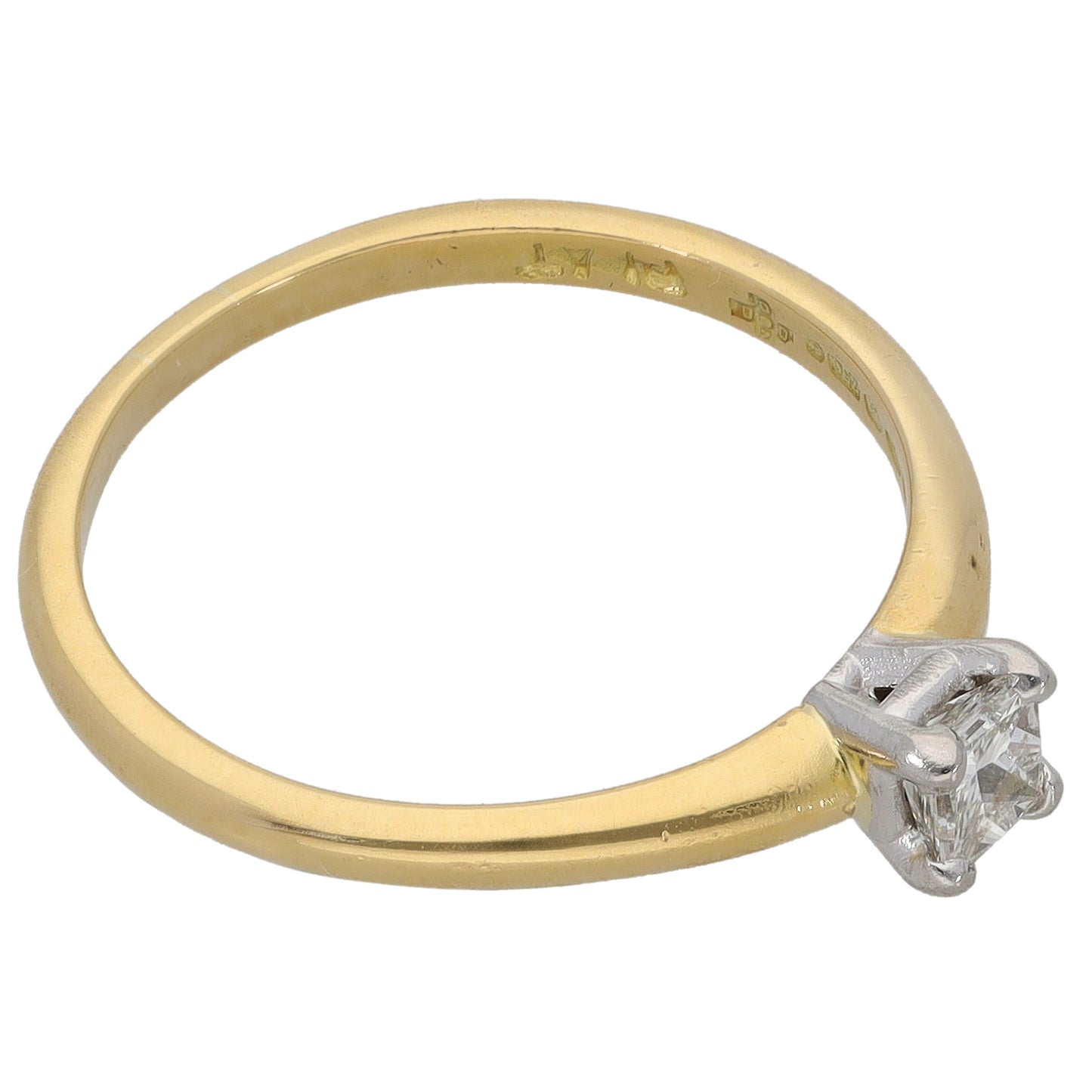 18ct Gold 0.25ct Diamond Solitaire Ring Size O