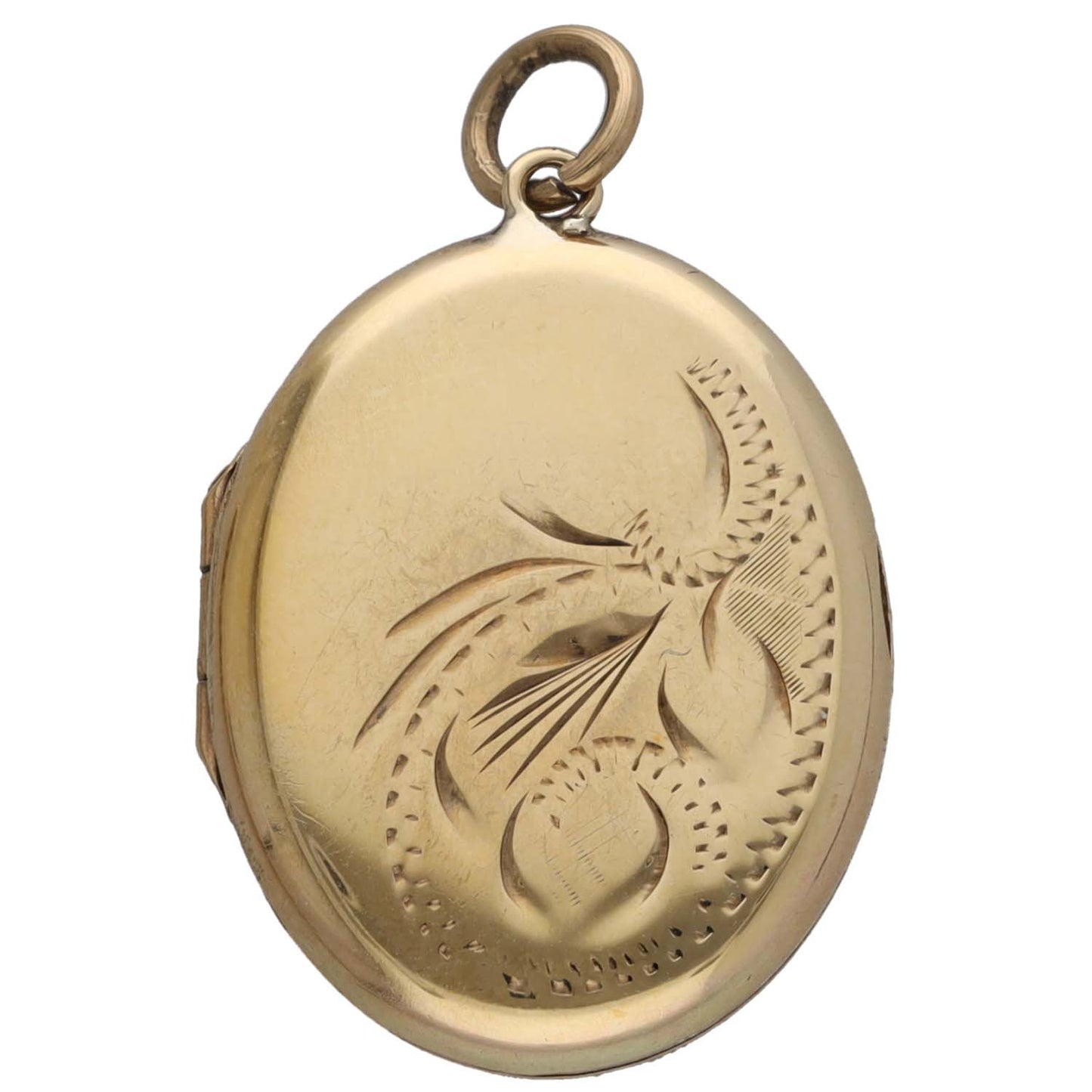 9ct Gold Patterned Locket Pendant