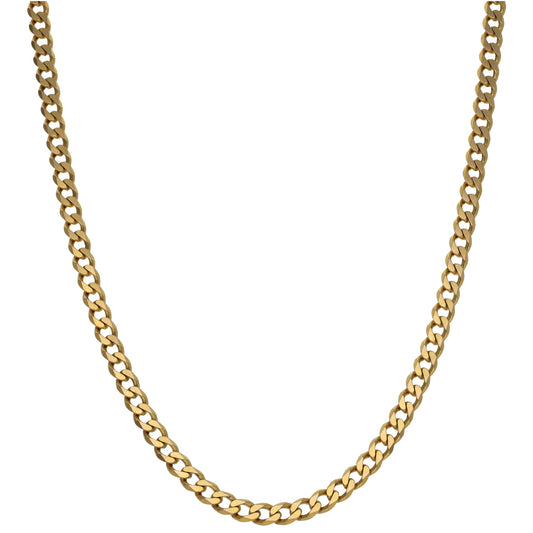 9ct Gold Curb Chain 22"