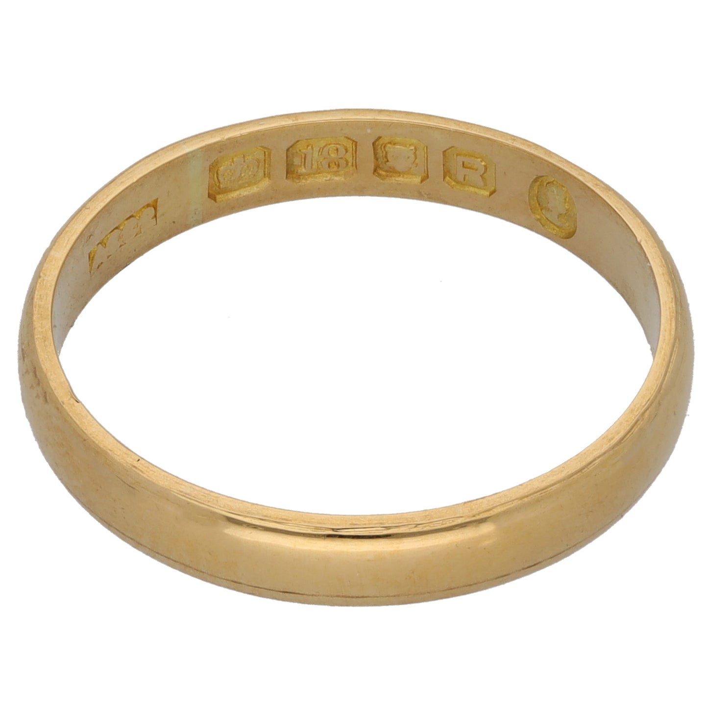 18ct Gold Plain Wedding Ring Size P