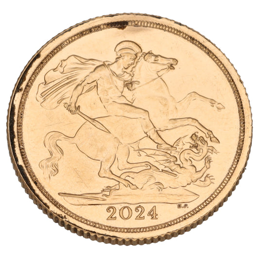 22ct Gold King Charles III Full Sovereign Coin 2024