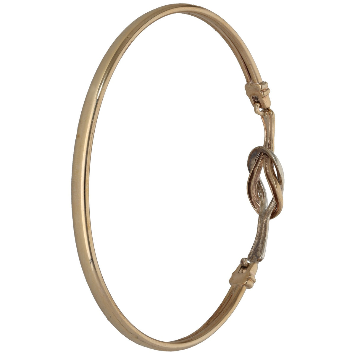 9ct Bi-Colour Gold Hinged/Clasp Bangle