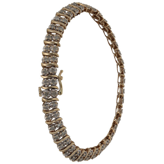 9ct Gold 1.60ct Diamond Line/Tennis Bracelet