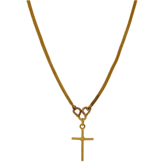 22ct Gold Cross Pendant With Chain