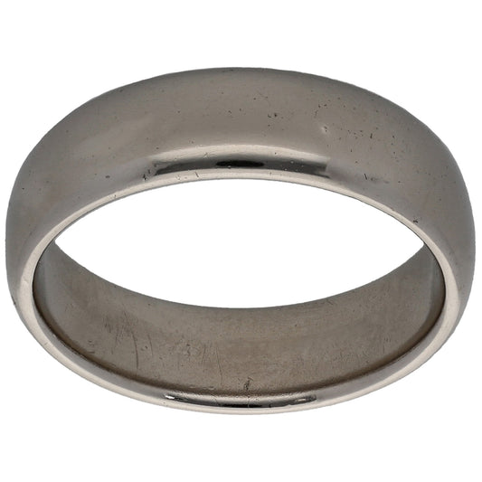 Platinum Plain Wedding Ring Size O